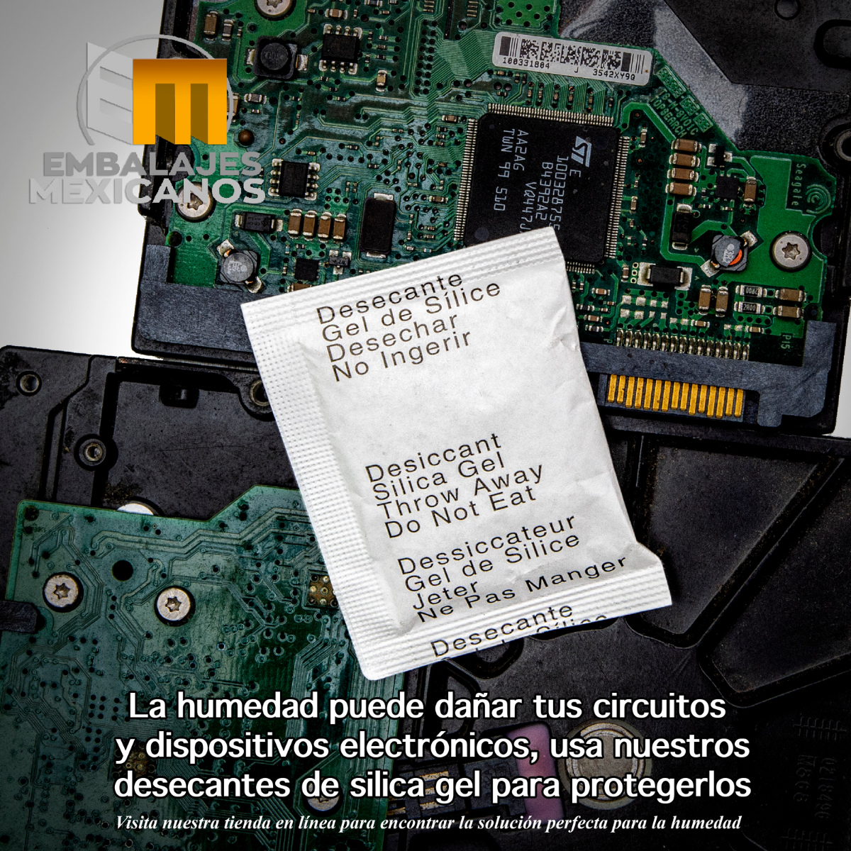 Silica Gel O Gel Sílice En Sobres De 5g 100 Pz Para Humedad