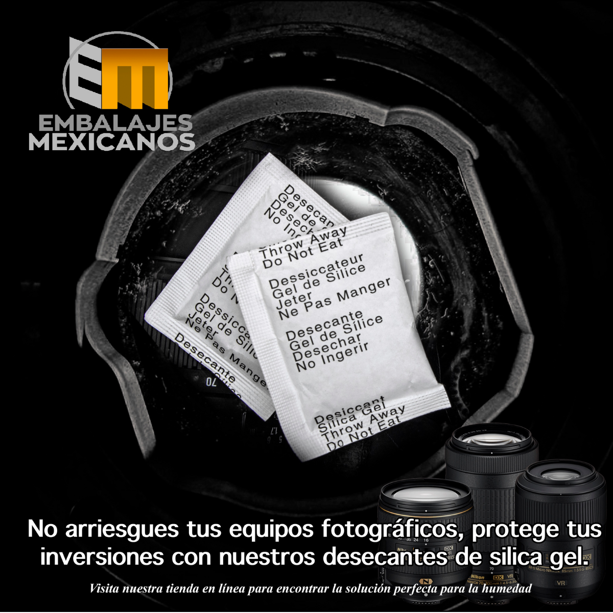 Silica Gel En Sobres De 1 Gramo 1,000 Pz Desecante P Humedad