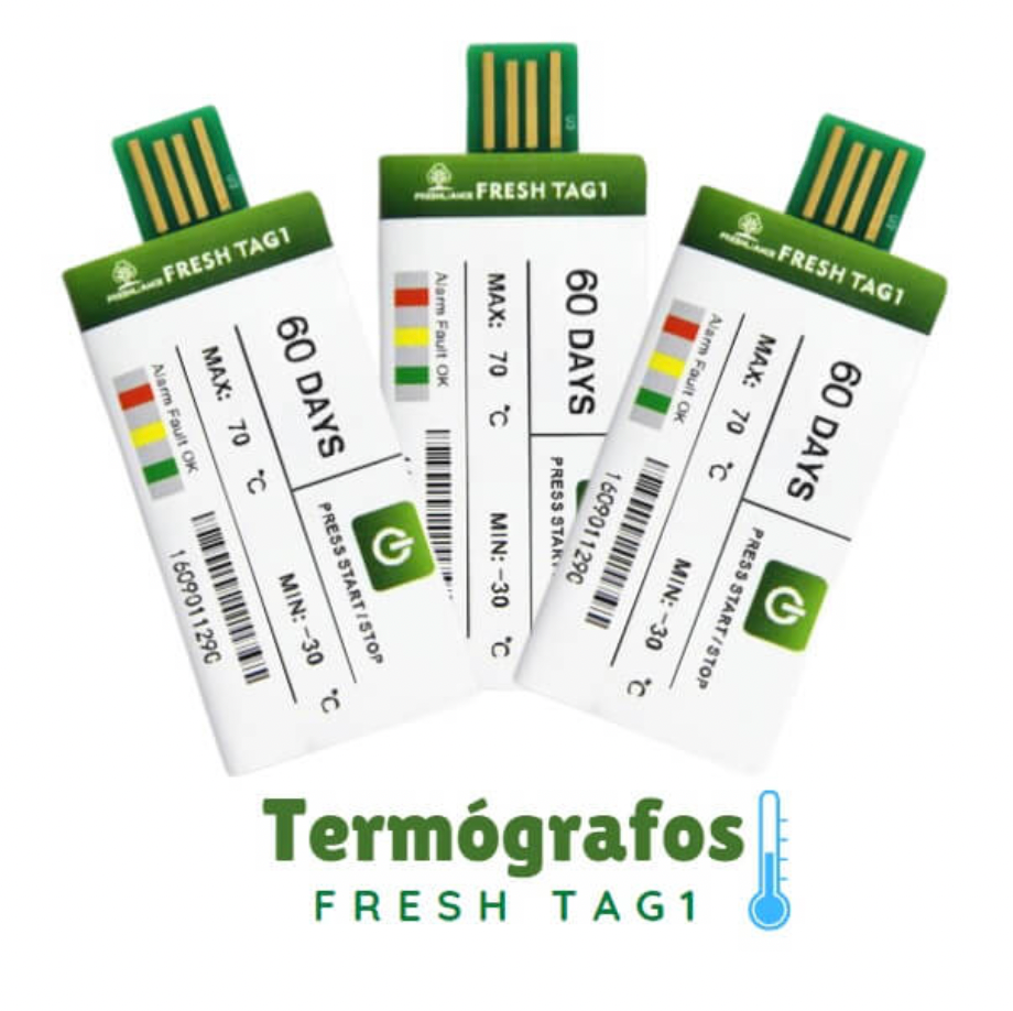 Termógrafo Digital Usb Desechable 60 Días 5 Piezas